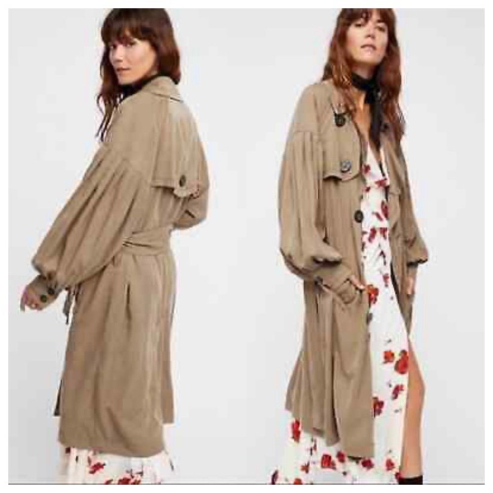 Free People NWT Khaki trench coat